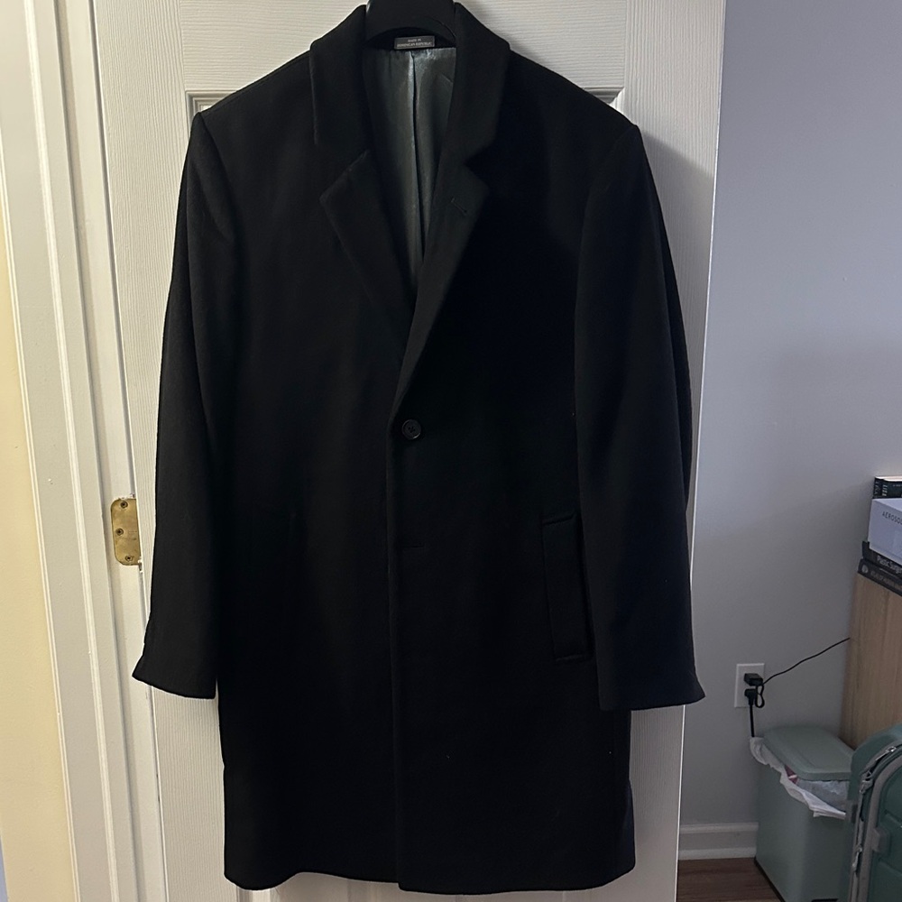Michael Kors Men's Black Overcoat Like New size 40R